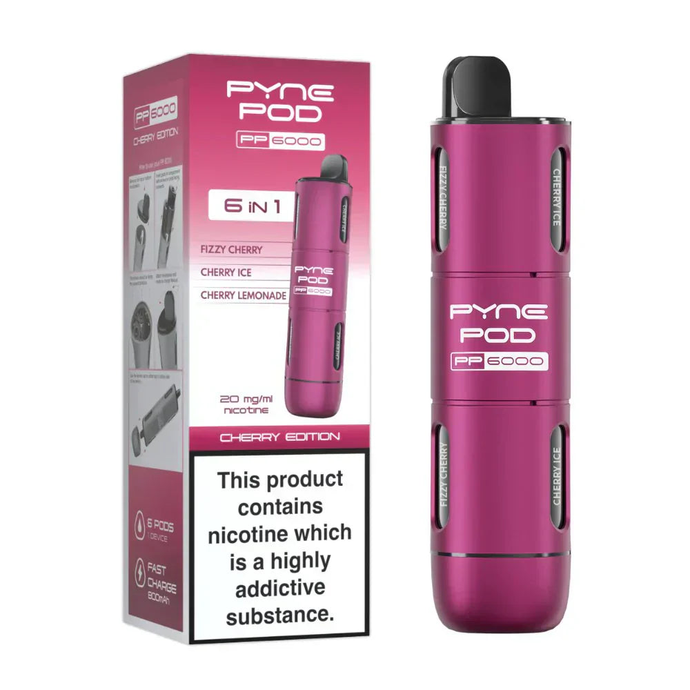 6 In 1 Pyne Pod PP6000 Disposable Vape (Box of 5)