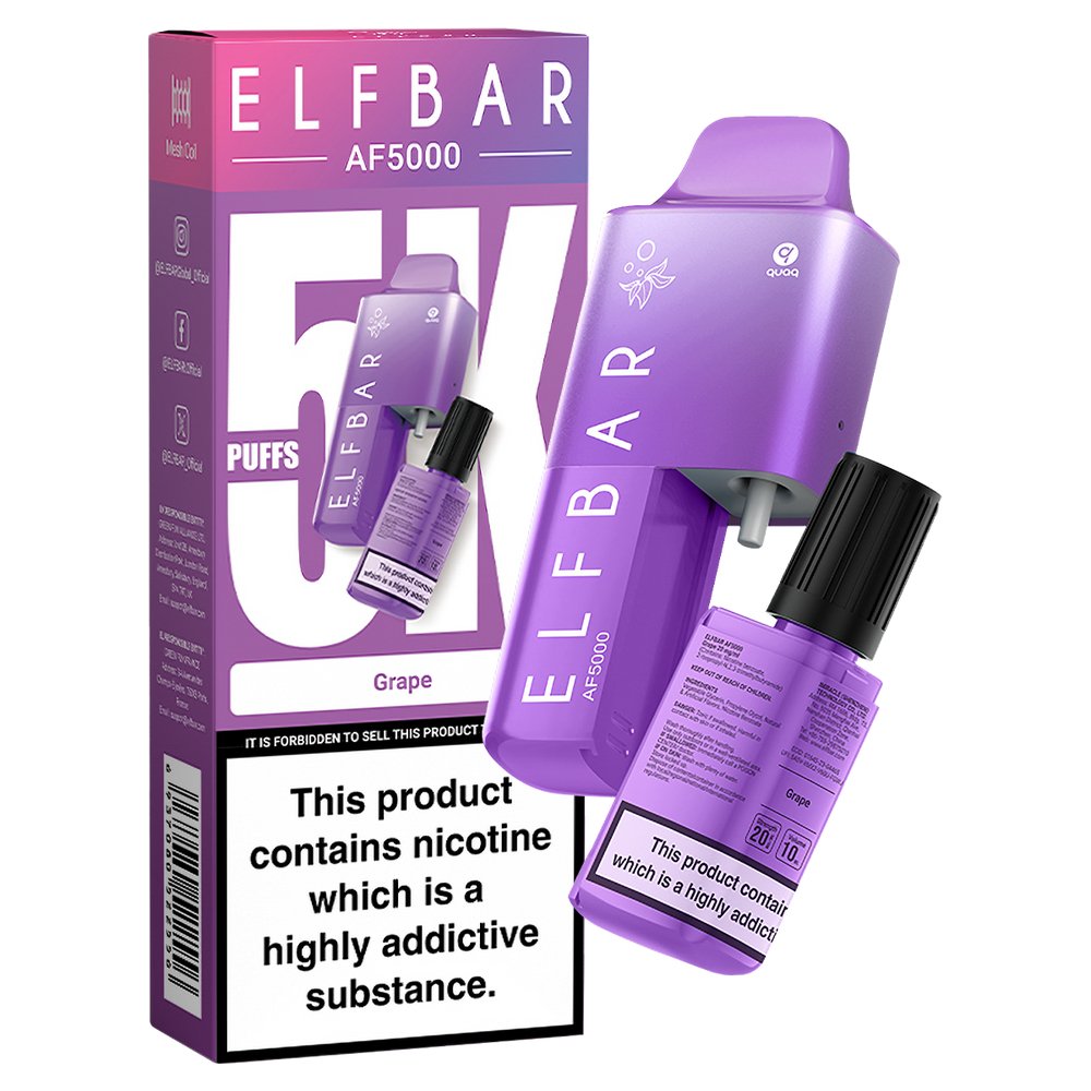 Elfbar AF5000 Puffs Disposable Vape Device - Box of 10 - #Simbavapeswholesale#