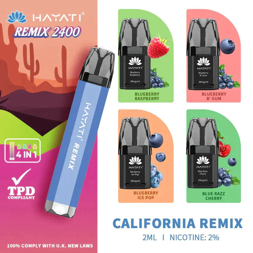 Hayati Remix 2400 Puffs 4 in 1 Disposable Vape Pod Kit - #Simbavapeswholesale#