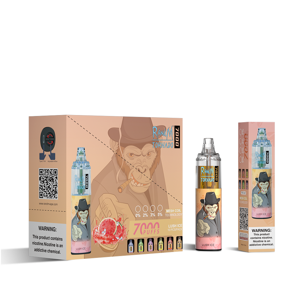 RAndM Tornado 7000 Puffs Disposable Vape  (Schachtel mit 10 Stück)