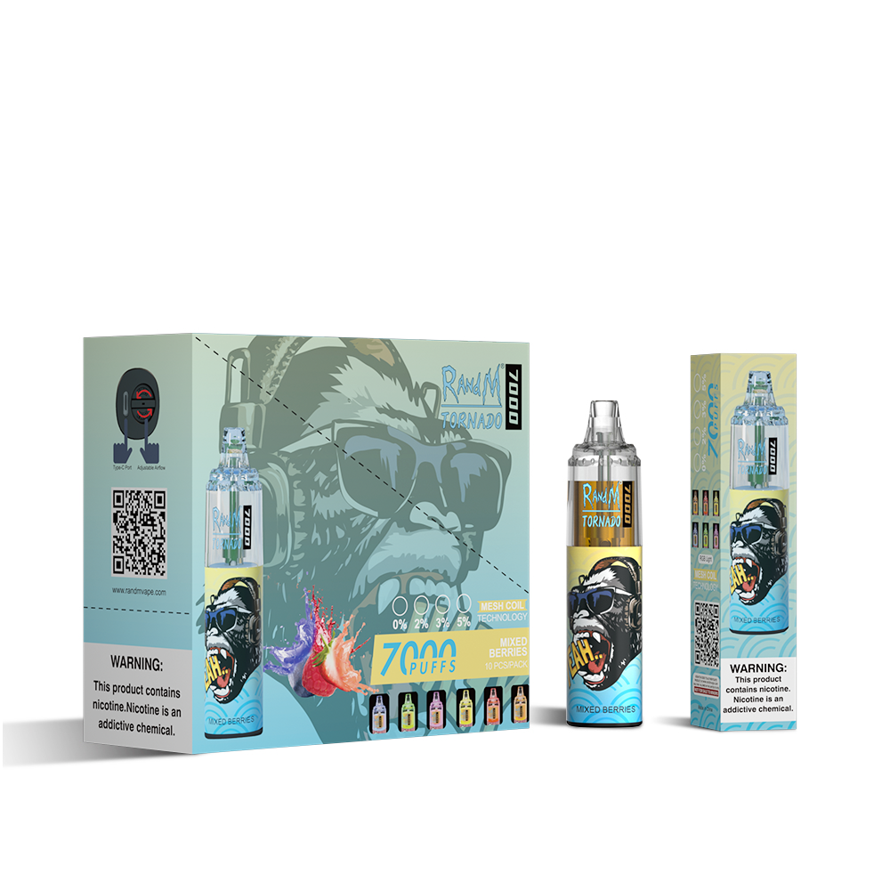 RAndM Tornado 7000 Puffs Disposable Vape  (Schachtel mit 10 Stück)