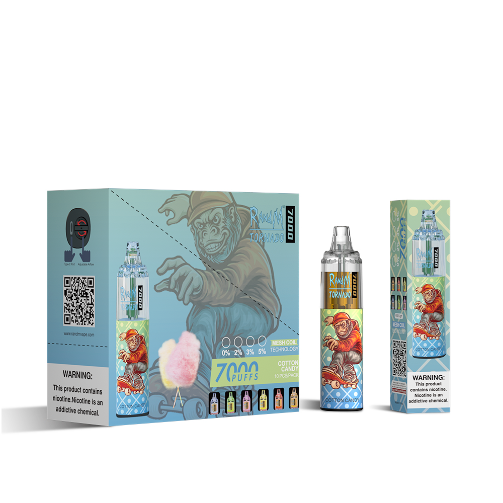 RAndM Tornado 7000 Puffs Disposable Vape  (Schachtel mit 10 Stück)