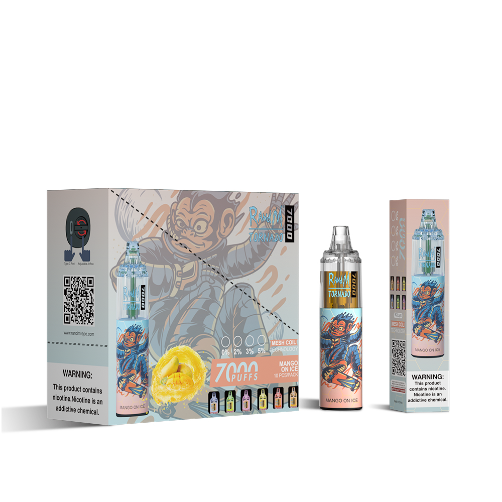 RAndM Tornado 7000 Puffs Disposable Vape  (Schachtel mit 10 Stück)