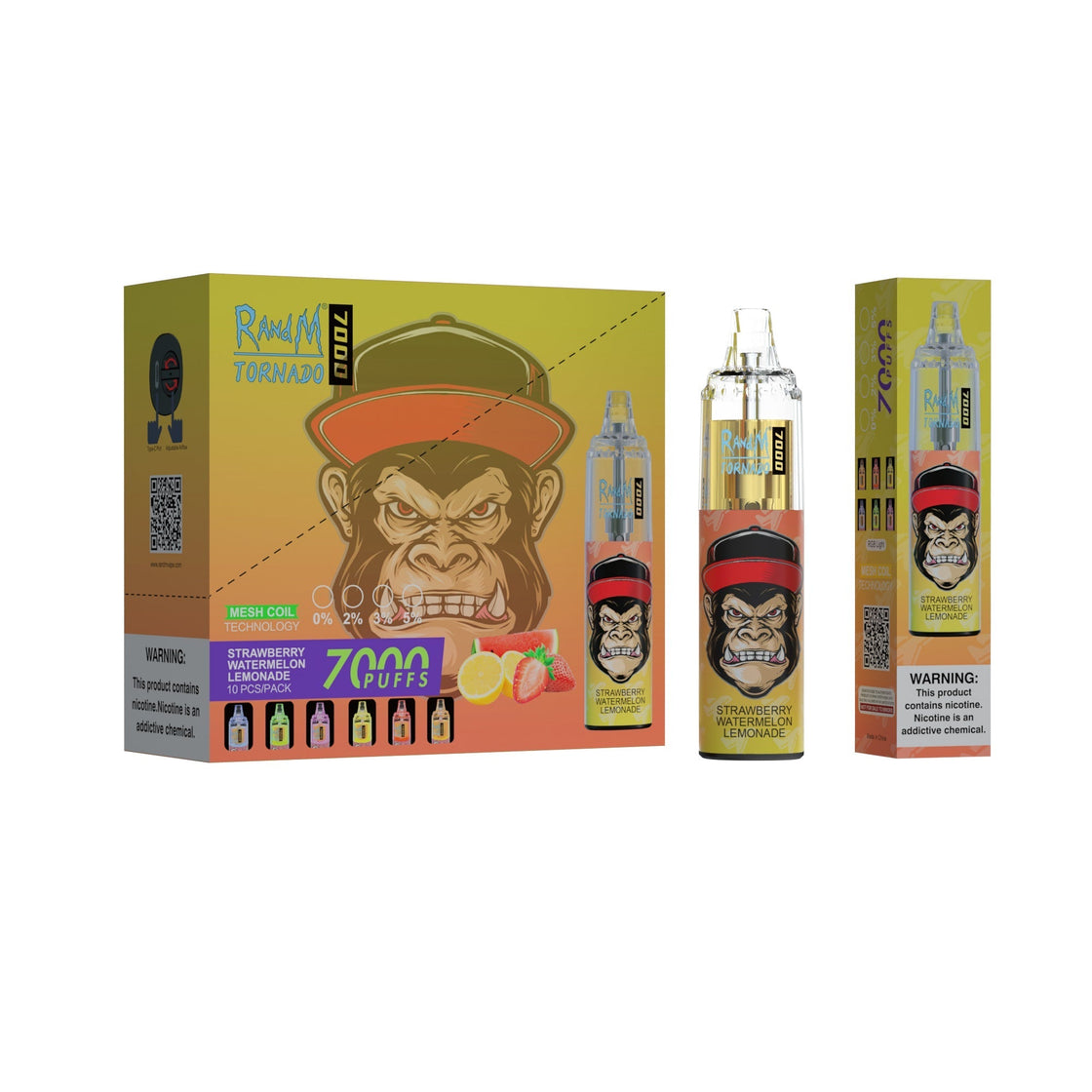 RAndM Tornado 7000 Puffs Disposable Vape  (Schachtel mit 10 Stück)