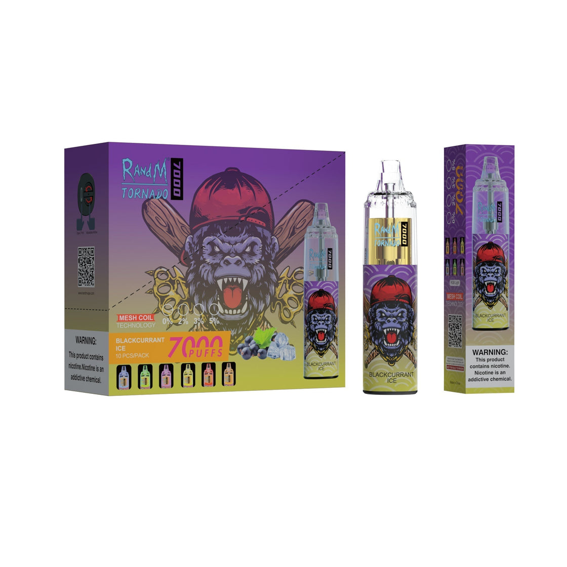 RAndM Tornado 7000 Puffs Disposable Vape  (Schachtel mit 10 Stück)