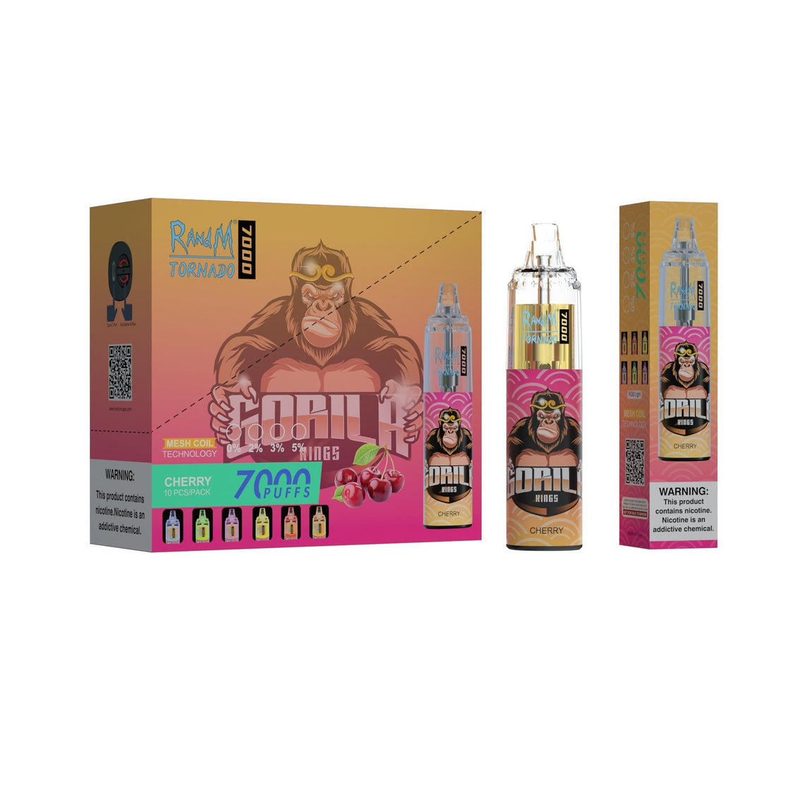 RAndM Tornado 7000 Puffs Disposable Vape  (Schachtel mit 10 Stück)