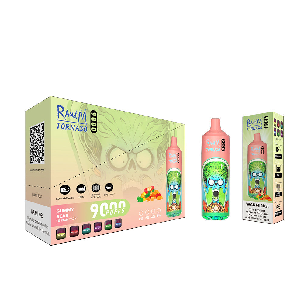 RAndM Tornado 9000 Puffs Disposable Vape (Pack of 10)