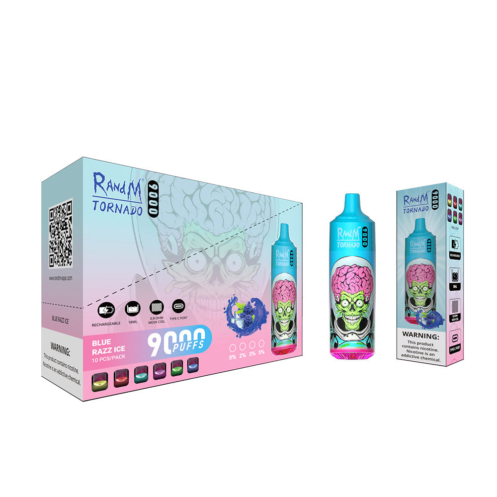 RAndM Tornado 9000 Puffs Disposable Vape (Pack of 10)