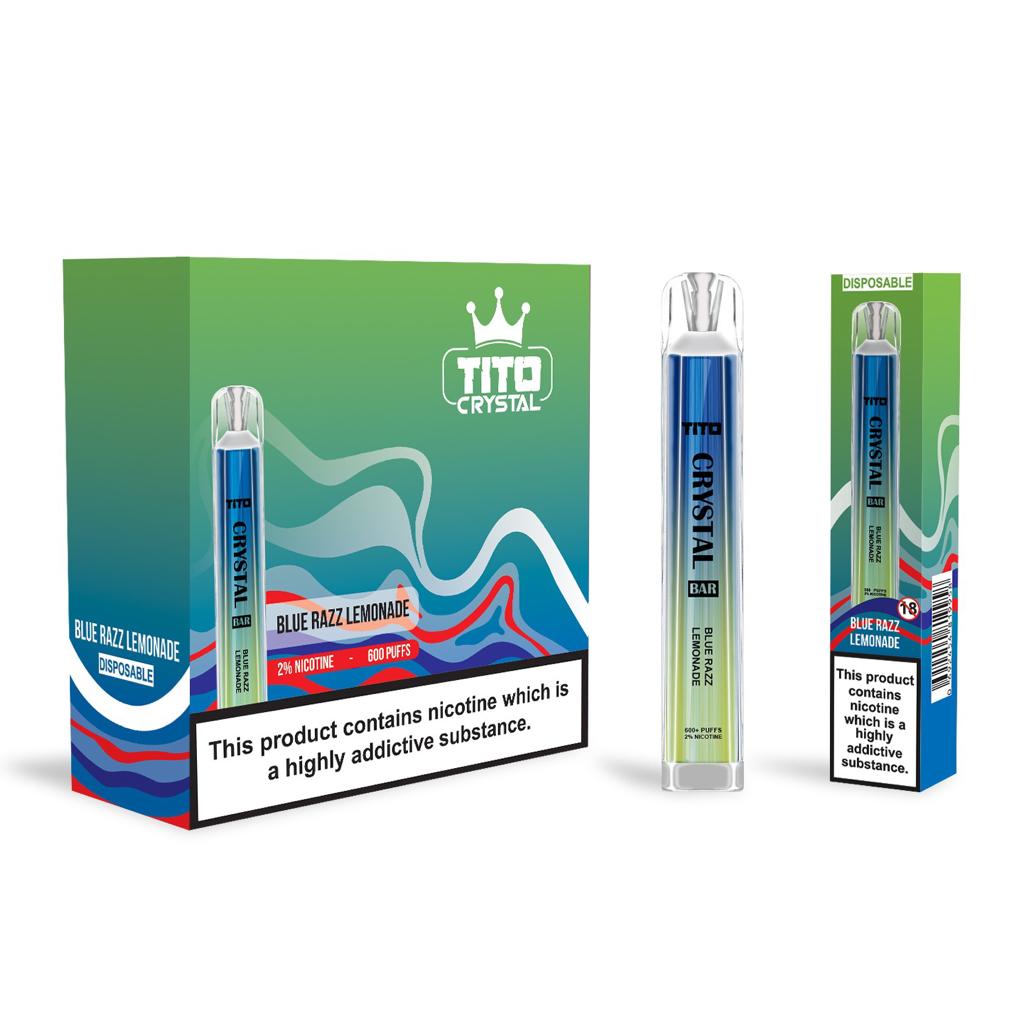 Tito Crystal Bar Vape Pen 600 Puffs (Schachtel mit 10 Stück)