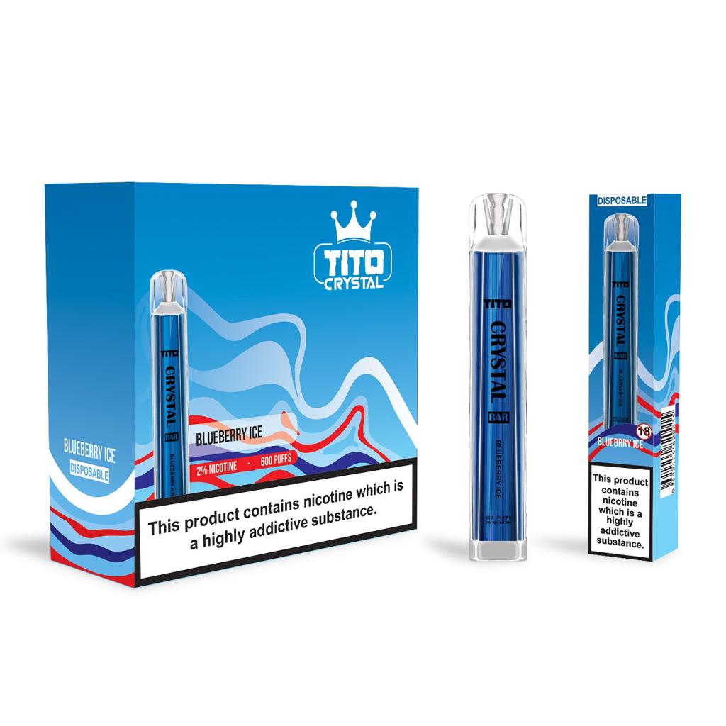 Tito Crystal Bar Vape Pen 600 Puffs (Schachtel mit 10 Stück)