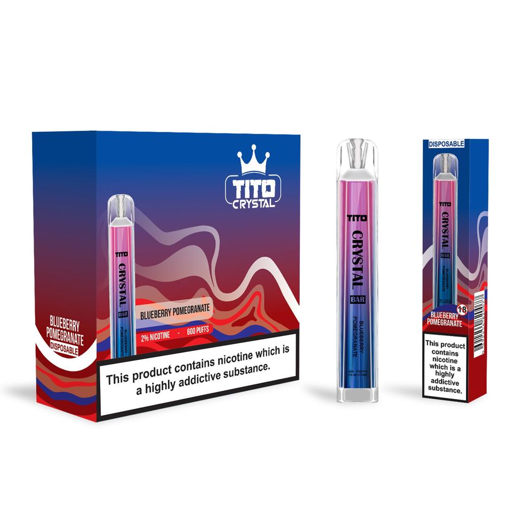 Tito Crystal Bar Vape Pen 600 Puffs (Schachtel mit 10 Stück)