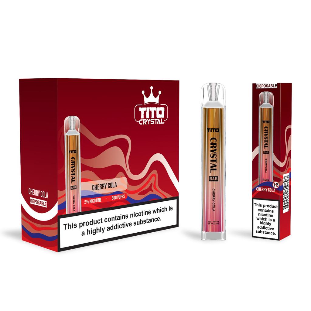 Tito Crystal Bar Vape Pen 600 Puffs (Schachtel mit 10 Stück)