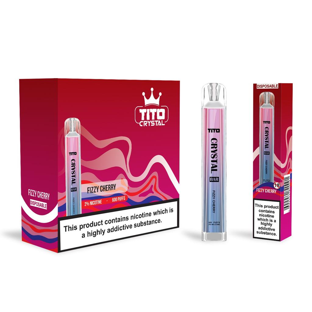 Tito Crystal Bar Vape Pen 600 Puffs (Schachtel mit 10 Stück)