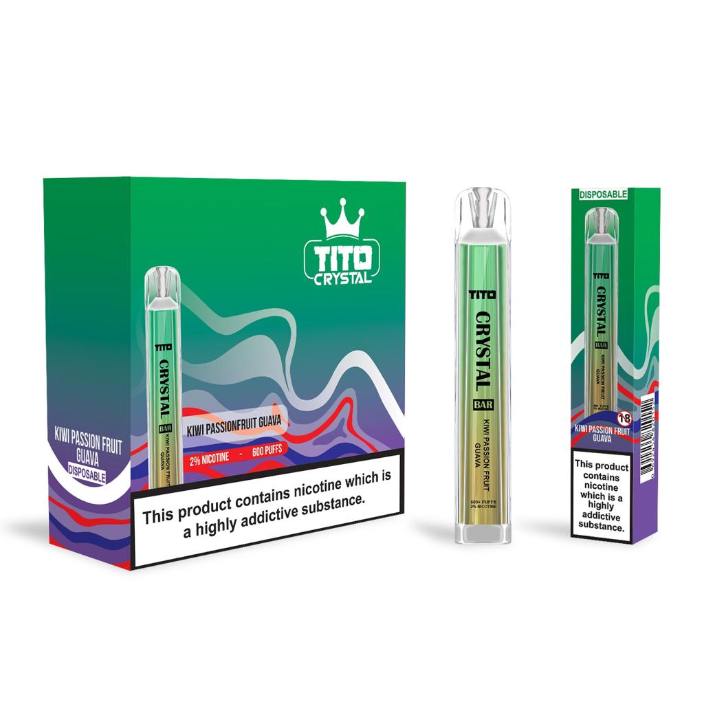 Tito Crystal Bar Vape Pen 600 Puffs (Schachtel mit 10 Stück)