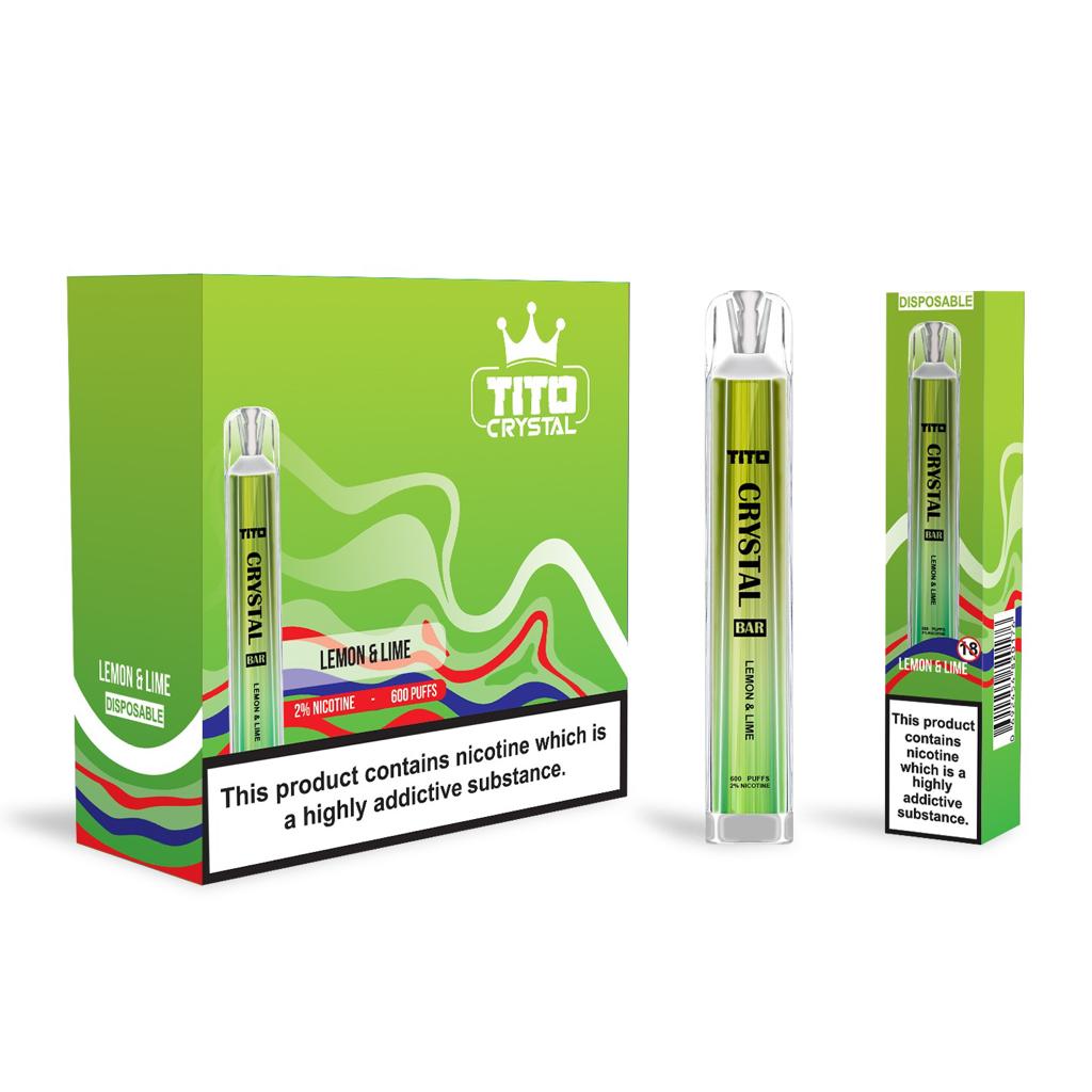 Tito Crystal Bar Vape Pen 600 Puffs (Schachtel mit 10 Stück)