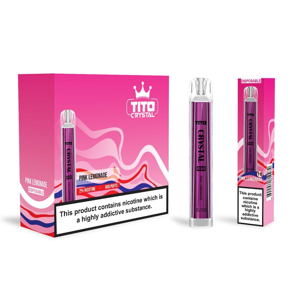 Tito Crystal Bar Vape Pen 600 Puffs (Schachtel mit 10 Stück)