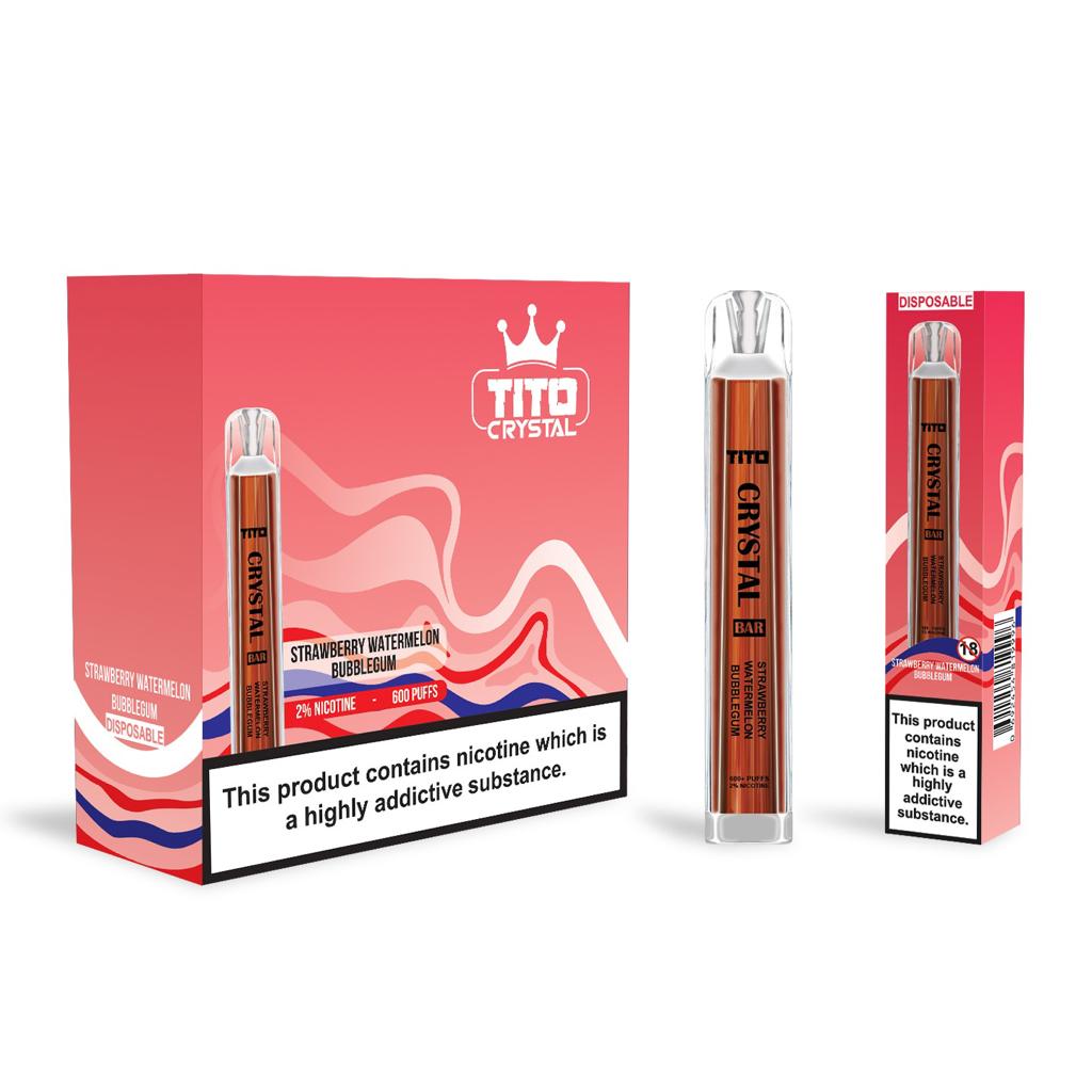 Tito Crystal Bar Vape Pen 600 Puffs (Schachtel mit 10 Stück)