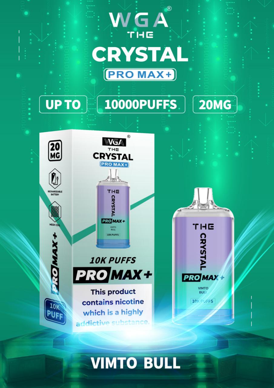 The Crystal Pro Max + 10000 Disposable Vape Pod (Pack of 10)