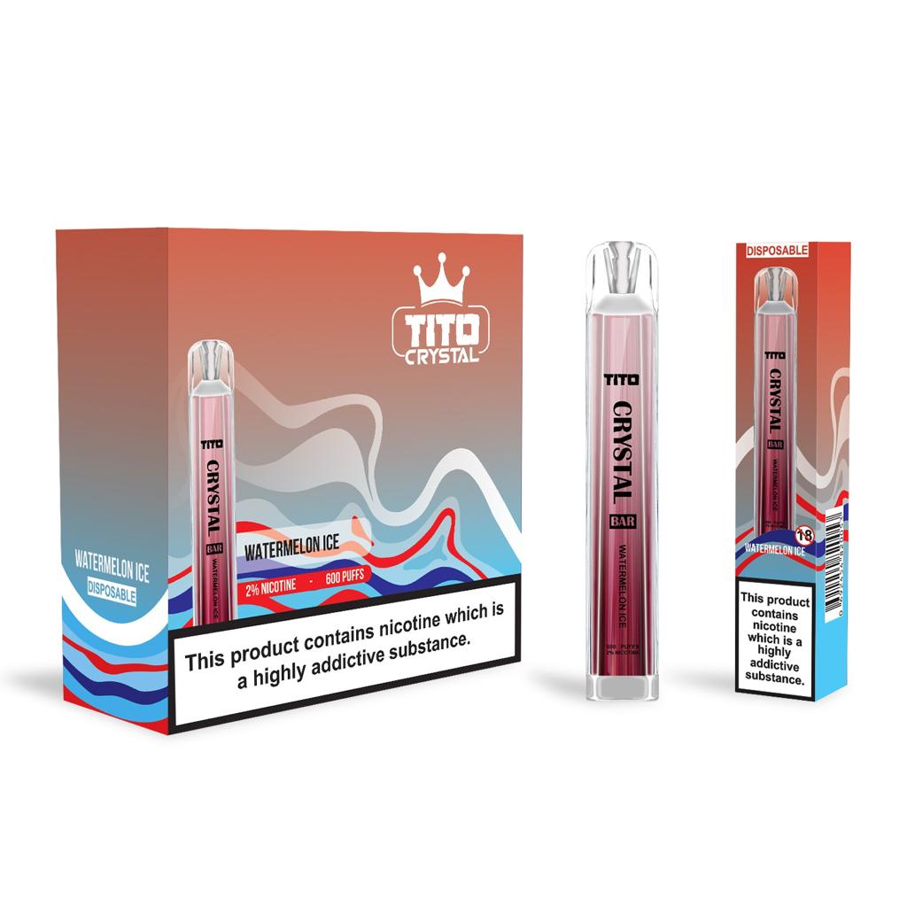 Tito Crystal Bar Vape Pen 600 Puffs (Schachtel mit 10 Stück)