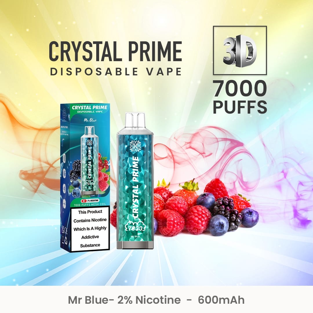 Crystal Prime 7000 Disposable Vape Puff Pod Device (Schachtel mit 10 Stück)