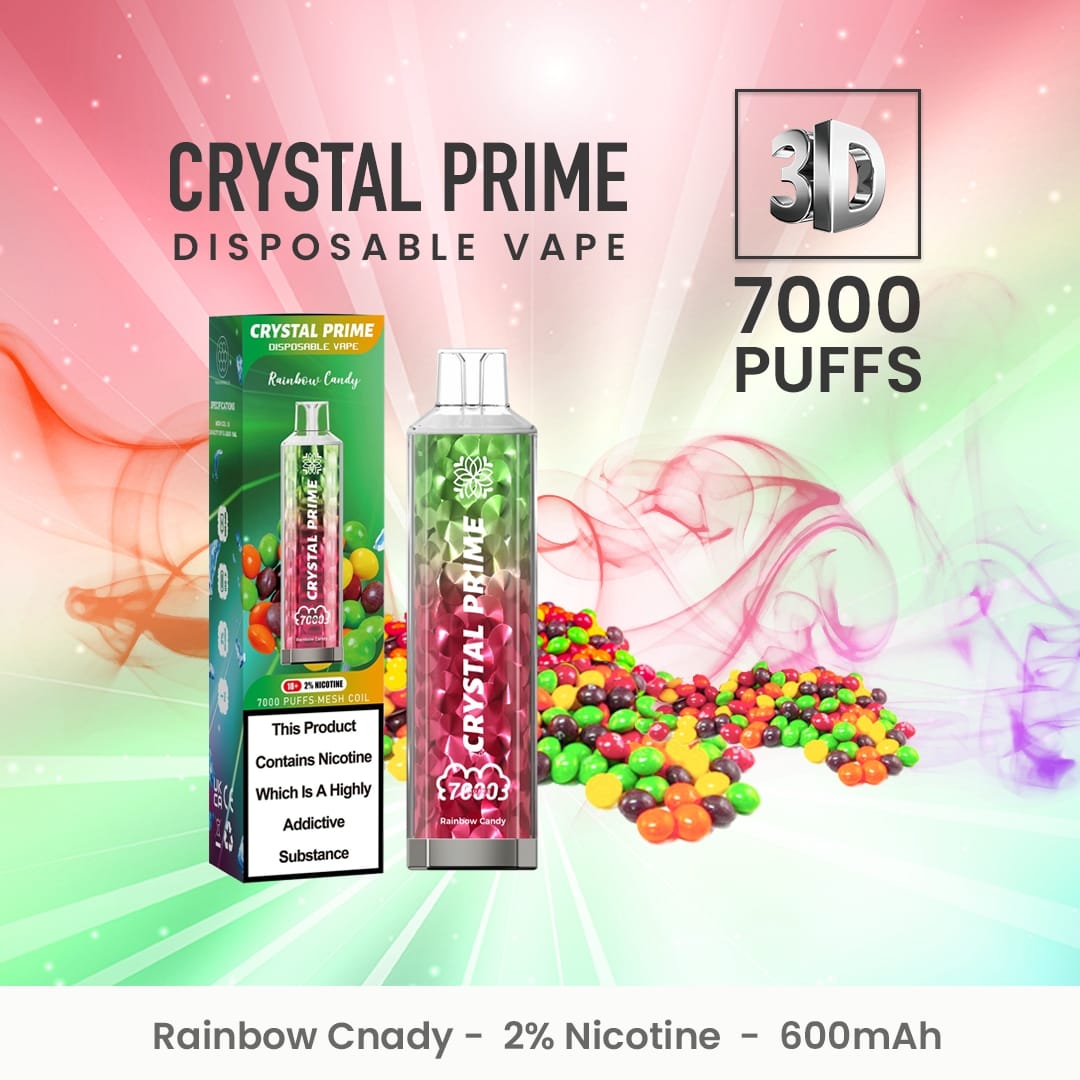 Crystal Prime 7000 Disposable Vape Puff Pod Device (Schachtel mit 10 Stück)