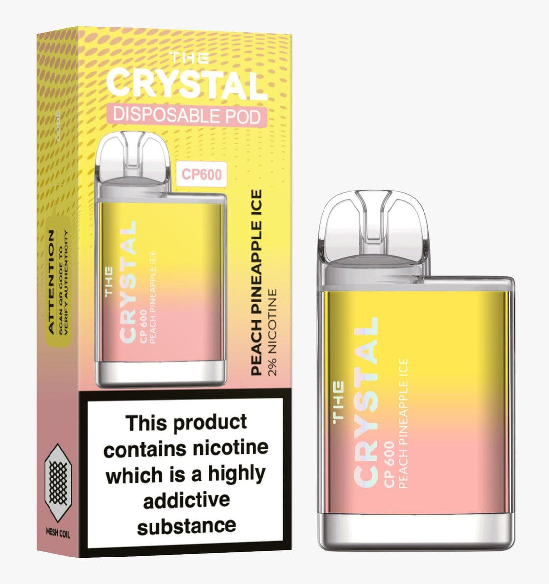 The Crystal CP600 Disposable Vape Puff Bar Box of 10 - #Simbavapes#